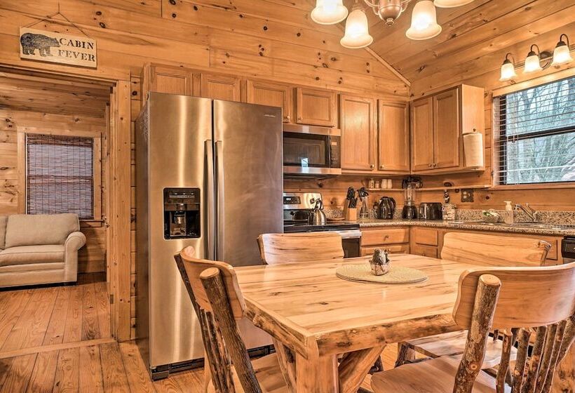 Riverfront Cabin W/ Hot Tub & Mountain Views!