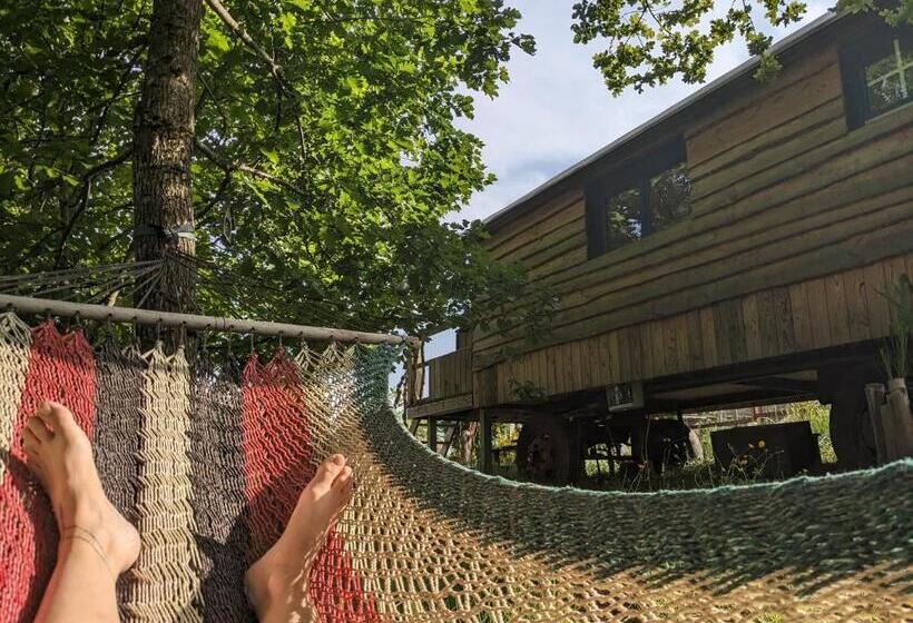 민박 La Roulotte Tiny House Du Mond Idéal