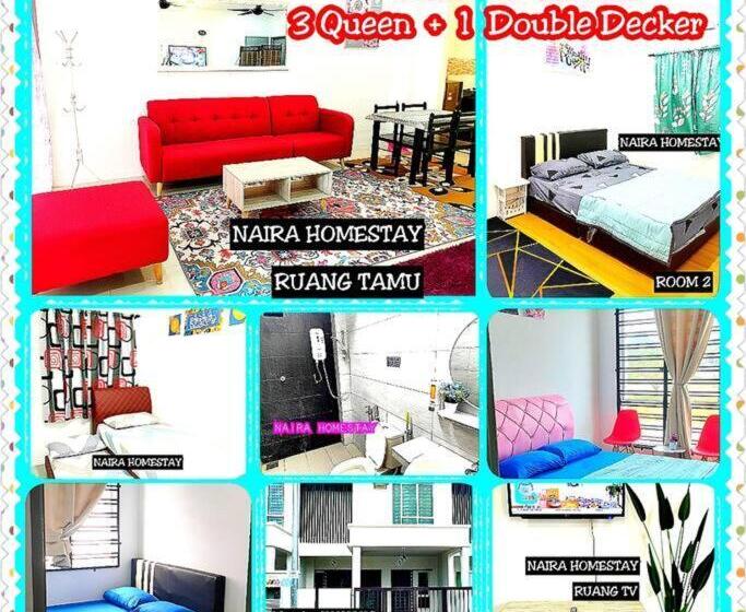 膳宿费 Naira Homestay Kota Bharu ,wakaf Che Yeh 4 Bilik 3 Aircond
