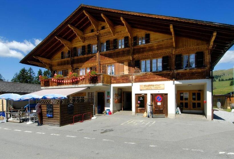 ユースホステル Chambre Double Doppelzimmer Camping Jaunpass