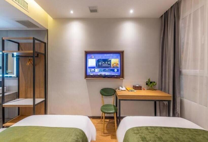 בית מלון כפרי Greentree Inn Express Lanzhou West Passenger Station Lanzhou Center