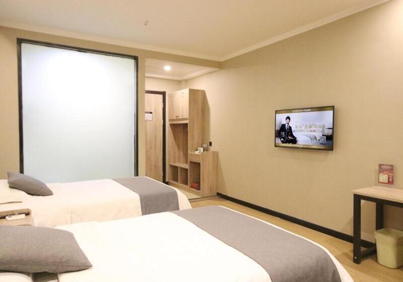 בית מלון כפרי Greentree Inn Shandong Zaozhuang Tengzhou Fuqian Road Longquan Square Business