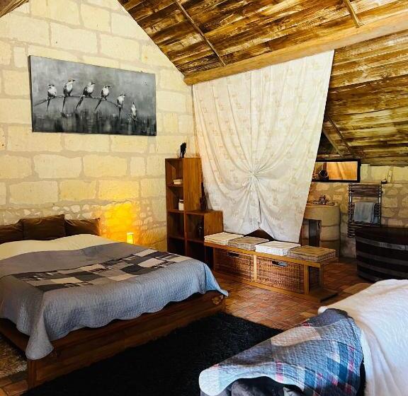 مبيت وإفطار Château De La Thibaudière   Chambre Du Tonneau