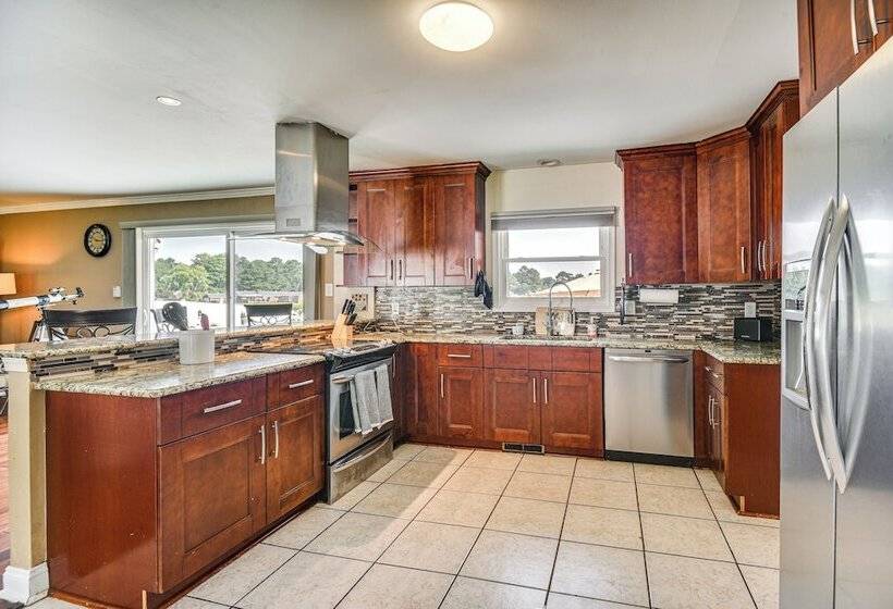 Luxe Lakefront Portsmouth Home: Fish, Swim & Play!