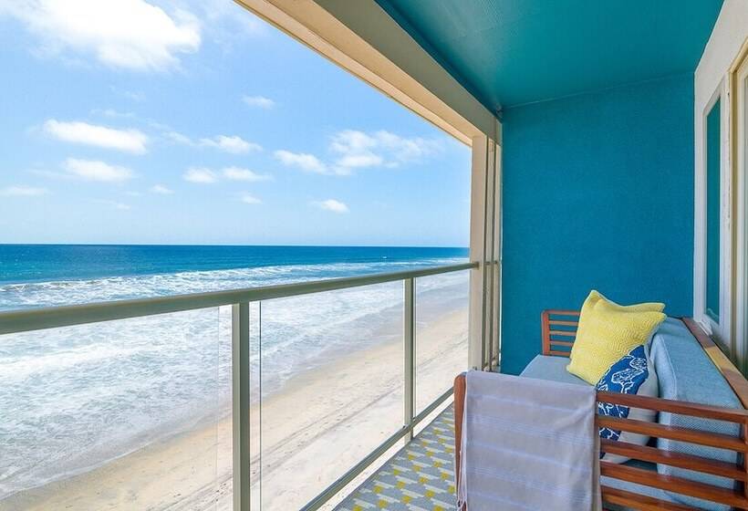 带海景的带双人床的标准间, Beach Terrace