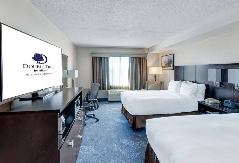 Номер Стандарт 2 Двуспальные Кровати, Doubletree By Hilton Hotel Wichita Airport