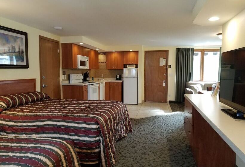 חדר סטנדרט עם מיטת קווין, Black Hawk Motel & Suites