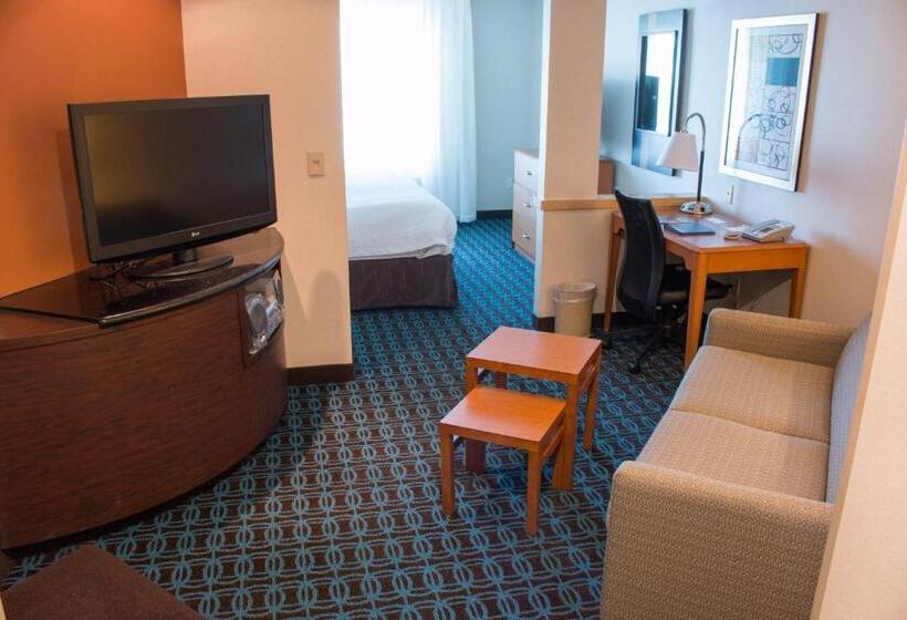 带大床的标准工作室, Fairfield Inn & Suites Oakland Hayward