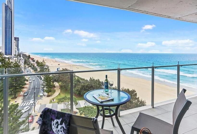 침실 2개 디럭스 아파트, One The Esplanade Apartments On Surfers Paradise