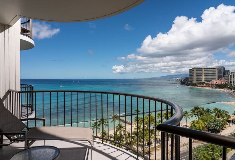اتاق استاندارد با تخت دوبل و چشم‌انداز دریا, Waikiki Beach Marriott Resort & Spa