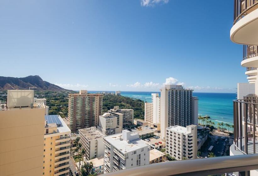 اتاق استاندارد با تخت دوبل و چشم‌انداز دریا, Waikiki Beach Marriott Resort & Spa