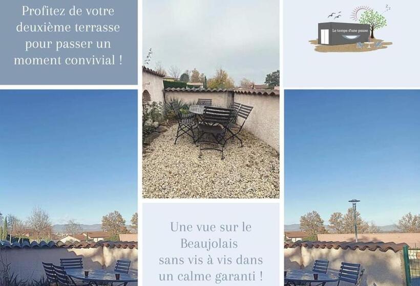 Студио Стандарт Вид на Сад, Studio De Jardin Le Temps D Une Pause Jusqu à 4 Personnes En Face Du Beaujolais   Climatisation Et B