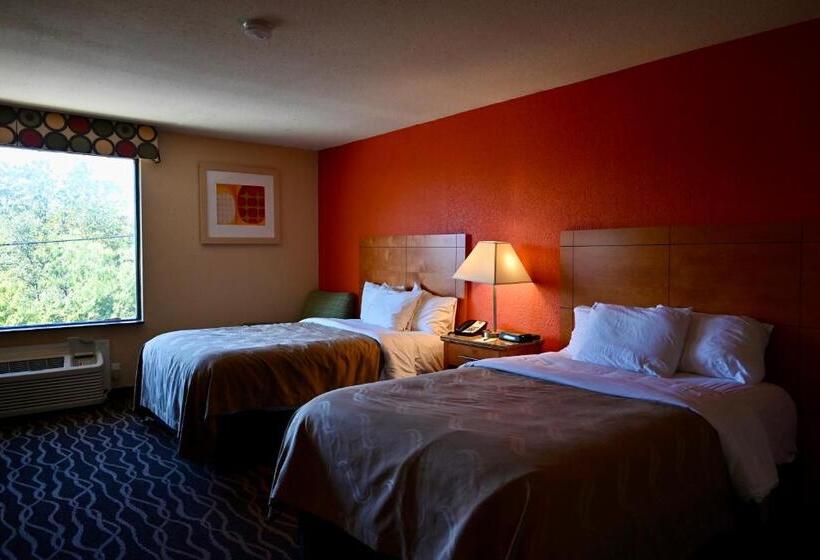 带2个双人床的标准工作室, Quality Inn & Suites I 35 Near Frost Bank Center
