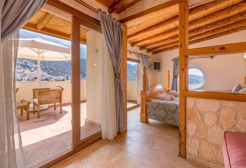 اتاق لوکس با چشم‌انداز دریا, Kalkan Oasis Hotel   Adults Only
