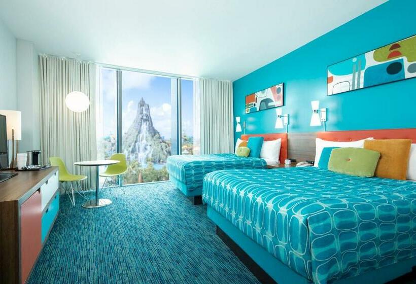 可看到停车场的标准间, Universal's Cabana Bay Beach Resort