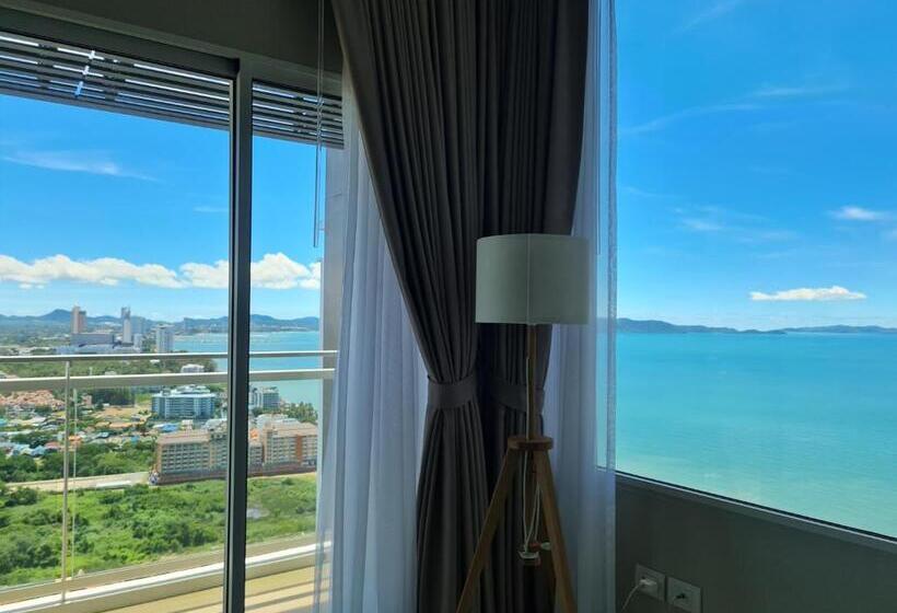 带1个卧室的带海景的公寓, Veranda Residence Pattaya By Sea