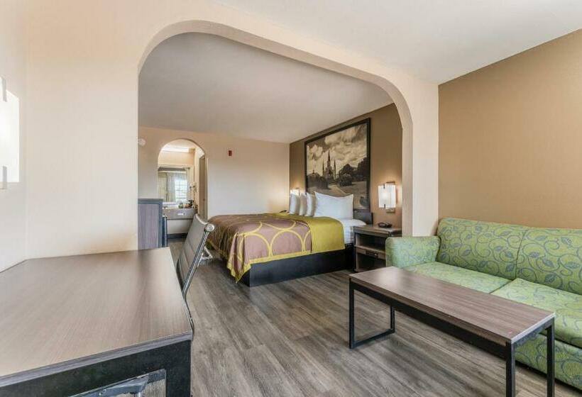 스탠다드 룸 킹사이즈 침대, Super 8 By Wyndham Lake Charles Northeast