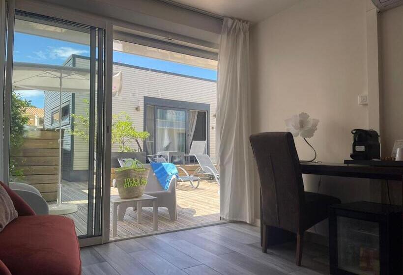 Полулюкс Одноместный с Террасой, Hôtel Eve Cap D Agde Village Naturiste
