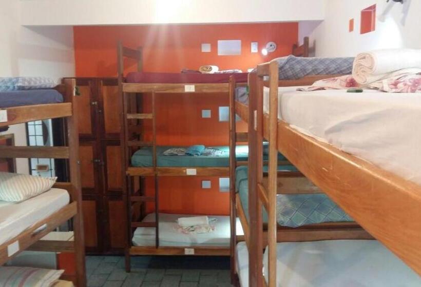 سرير فى غرفة مشتركه, Papagaio Hostel & Pousada