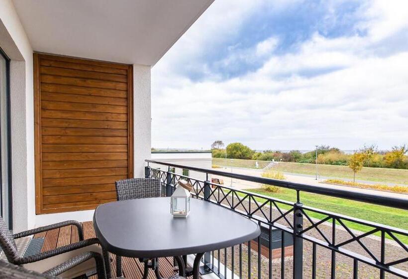 带1个卧室的带阳台的公寓, Aparthotel Waterkant Suites   Fewos Am Meer Mit Spa