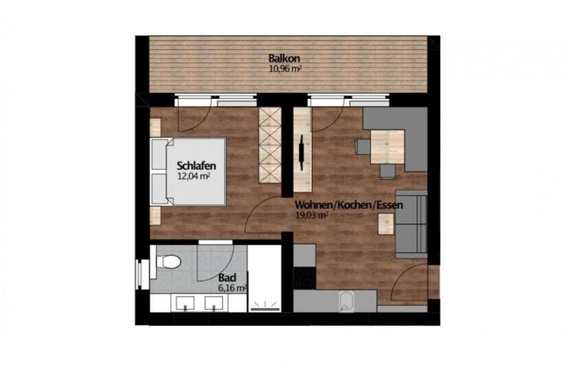 Апартаменты 1 Спальня с Балконом, Rustika   Appartements & Spa