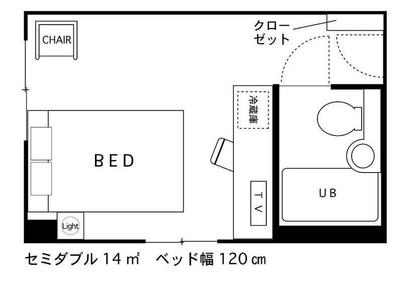 Номер Базовый Двуспальная Кровать, Areaone Takamatsu