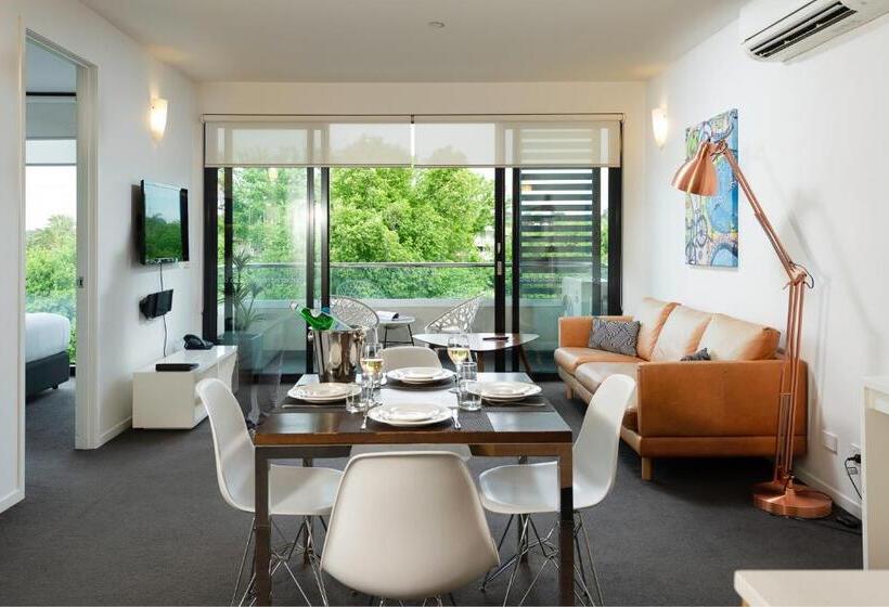 침실 2개 디럭스 아파트, Oaks Vue Suites Geelong