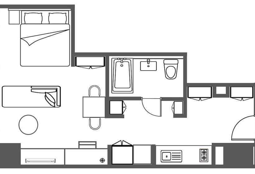 Номер Премиум, Citadines Harbour Front Yokohama