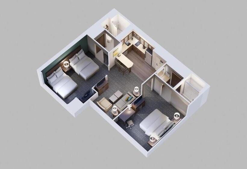 Люкс 2 Спальни, Staybridge Suites Merrillville, An Ihg