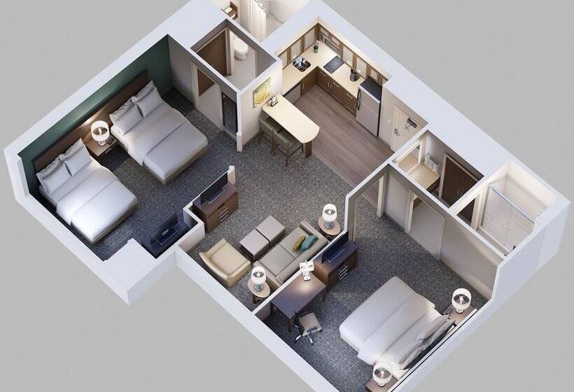 Люкс 2 Спальни, Staybridge Suites Merrillville, An Ihg