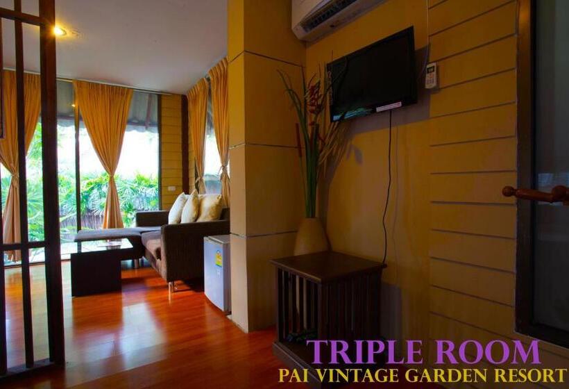 اتاق استاندارد سه نفره, Pai Vintage Garden Resort