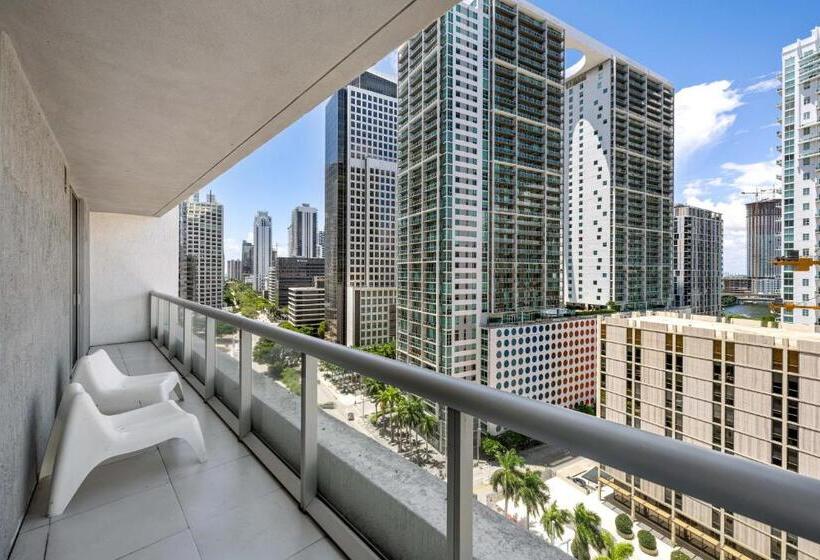 סוויטה עם מרפסת, Icon Brickell Miami Condo In Downtown 2bd 2ba