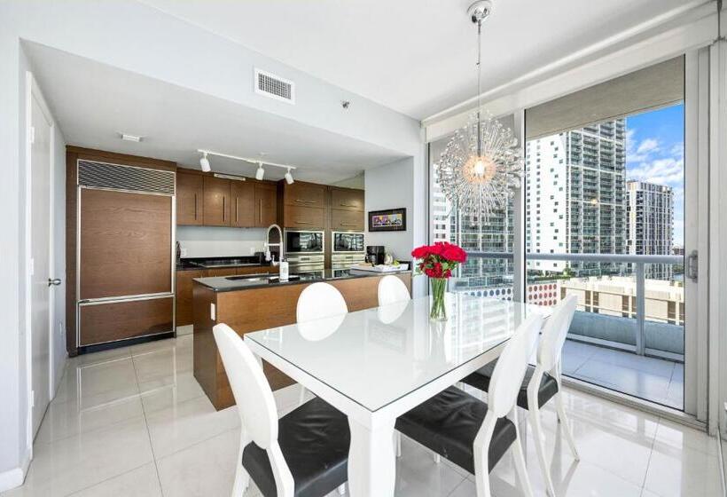 סוויטה עם מרפסת, Icon Brickell Miami Condo In Downtown 2bd 2ba