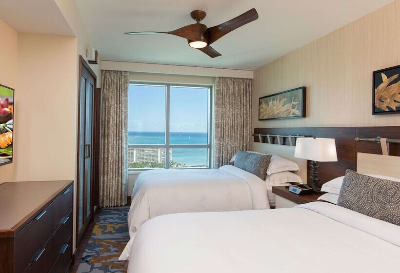 디럭스 스위트 바다 전망, Hilton Grand Vac Club The Grand Islander Waikiki Honolulu