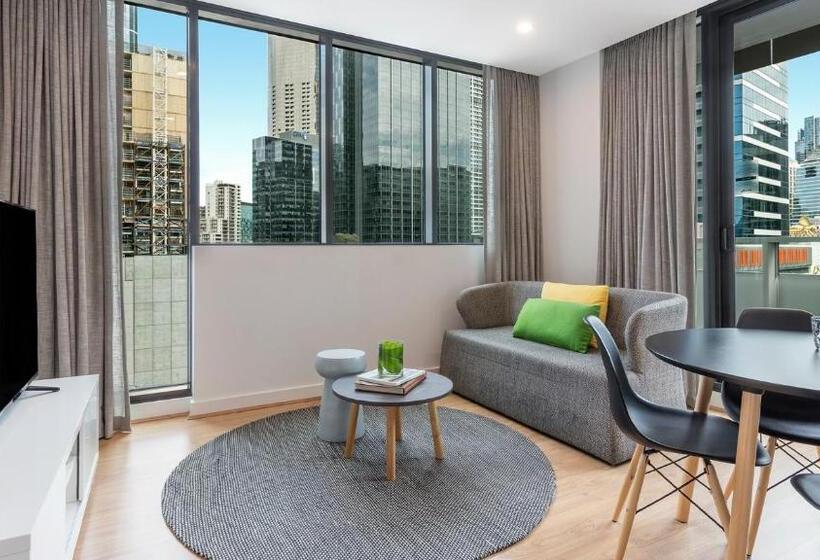침실 2개 수피리어 아파트, Oaks Melbourne Southbank Suites