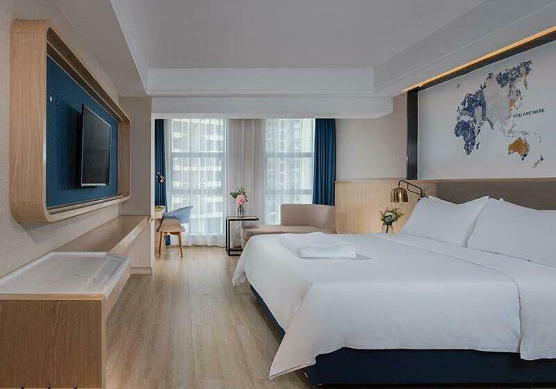 带城市景观的标准间, Kyriad Marvelous Hotel Huizhou South Station Danshui Yi Center