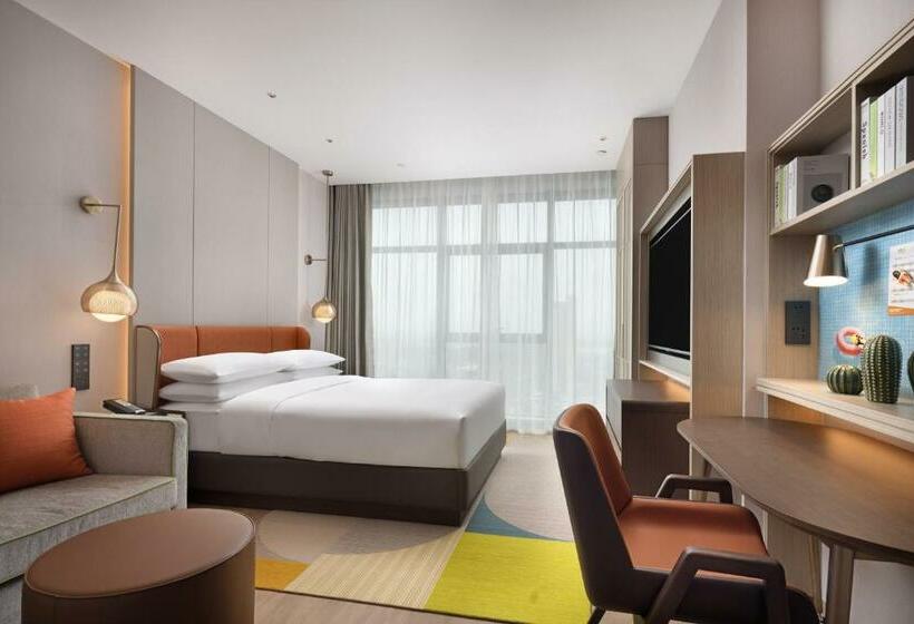 스탠다드 룸 킹사이즈 침대, Home2 Suites By Hilton Foshan Jiujiang