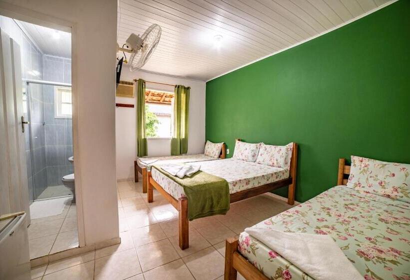 4인용 스탠다드 룸, Pousada Cantinho Do Sossego Paraty Tem Piscina Com Vista Pra Montanha, Salão De Jogos, Café Da Manhã