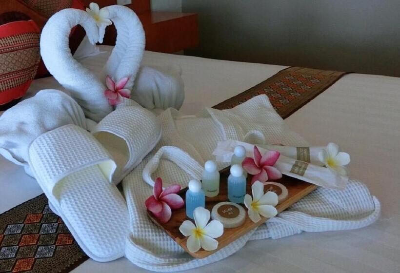 정원 전망 4인용 스탠다드 룸, Khong Chiam Orchid Riverside Resort
