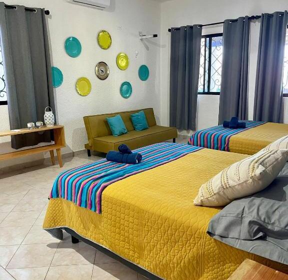 Семейный Номер Боковой Вид на Море, Itzé Hostel Boutique   Progreso
