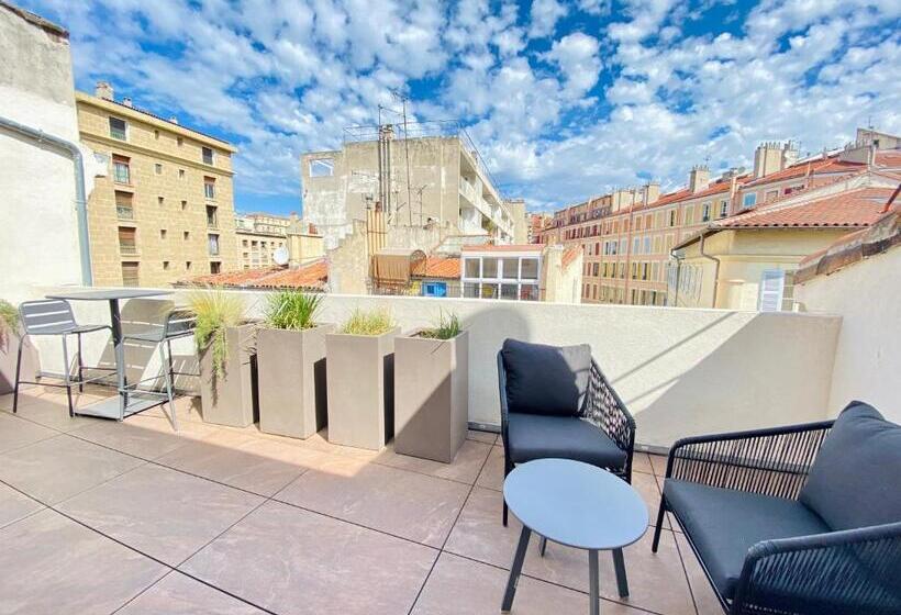 Апартаменты 1 Спальня с Террасой, Les Toits Du Vieux Port