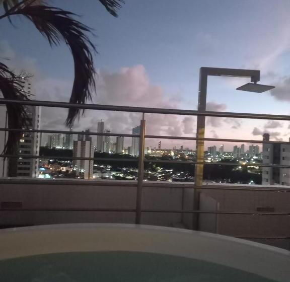 침실 1개 발코니 아파트, Manaíra Apart Hotel   1606