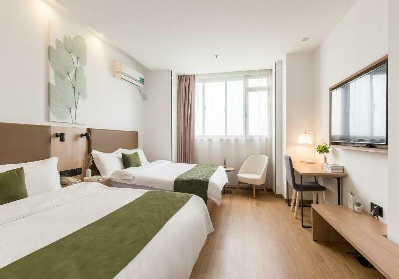 Номер Deluxe, Greentree Inn Shanghai Zhoupu Town Xiupu Road Business
