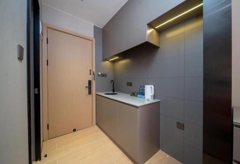 Quarto Estandar Individual com Sacada, Guangzhou Yashe International Apartment