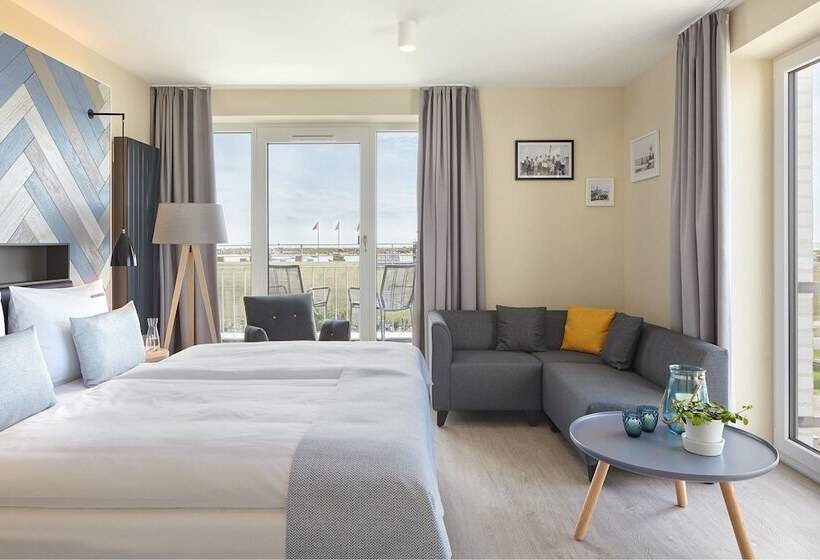 غرفة عائلية مطلّة علي البحر, Küstenperle Strandhotel & Spa