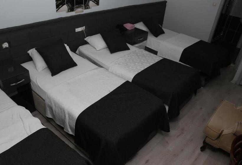 اتاق استاندارد چهارنفره با چشم‌انداز باغ, Asus Palmiye Otel
