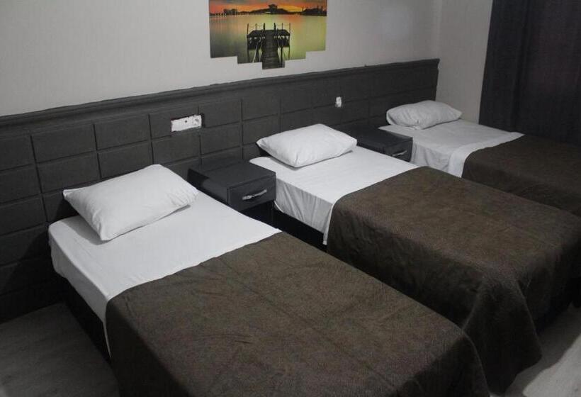 اتاق استاندارد سه تخته با چشم‌انداز باغ, Asus Palmiye Otel