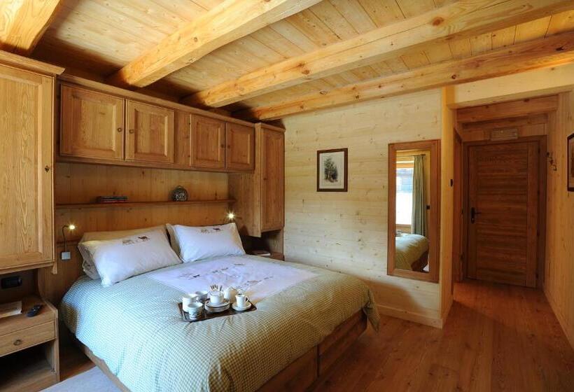 اتاق استاندارد با بالکن, Hibou Chambres   Cogne