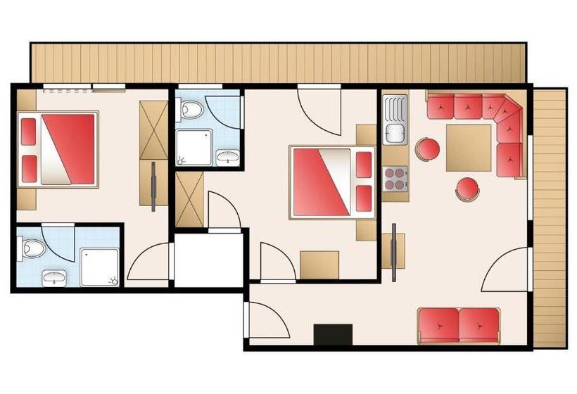 Апартаменты 1 Спальня, Pension Vendel