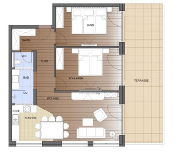 Апартаменты 2 Спальни, Wagner S Apart
